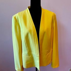 Black Label by Evan Picone Yellow Blazer Size 16